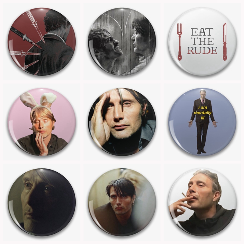 Badminton Meme - Broche Cannbal Meme engraçado, Mads Mikkelsen,