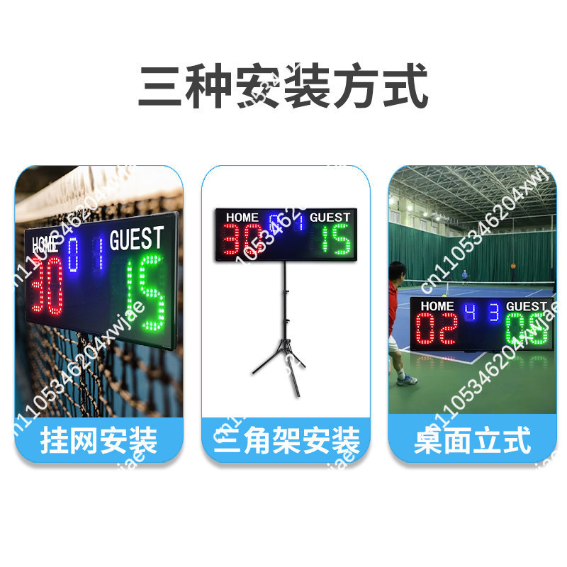 Badminton Score - Placar Eletrônico LED Portátil com Bateria