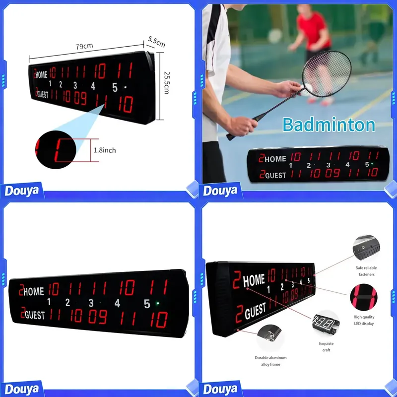 Badminton Score - Placar Eletrônico Digital LED YIZHI 5