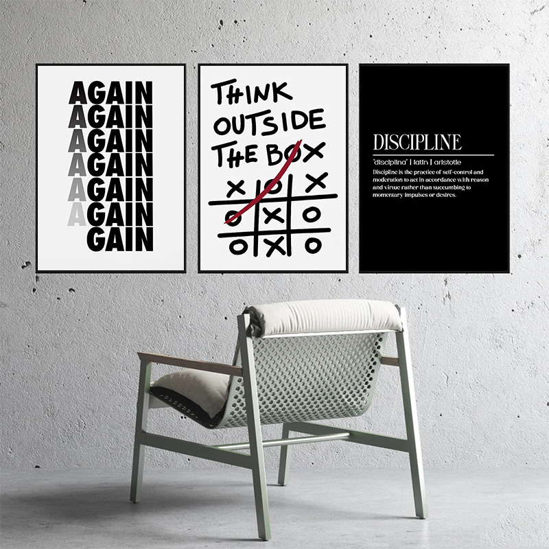 Badminton Poster - Citações motivacionais modernas disciplina inspiradora arte