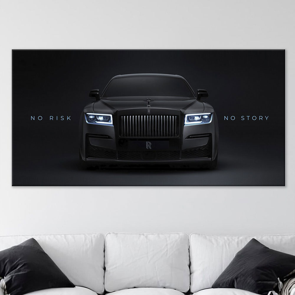 Badminton Poster - Pintura em tela de carro preto,