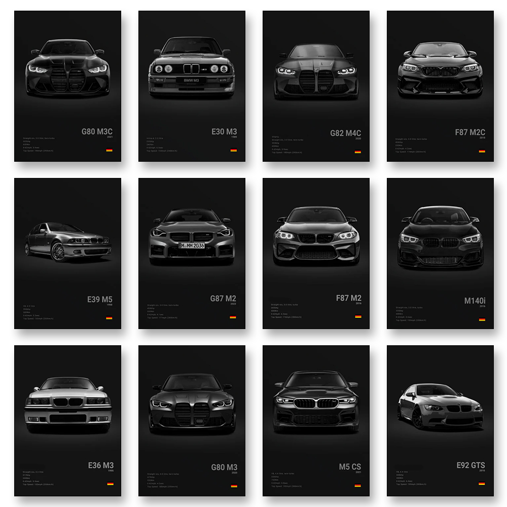 2-A1 Carros famosos G80 M3C Ca - Badminton Poster avaliação e preço