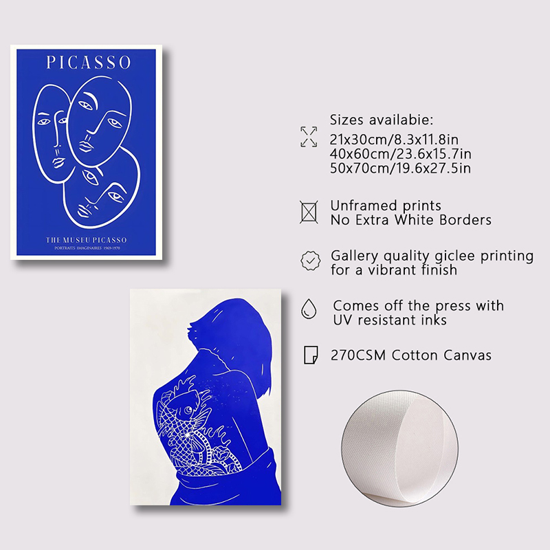 Pôster abstrato Klein azul sim - Badminton Poster avaliação e preço