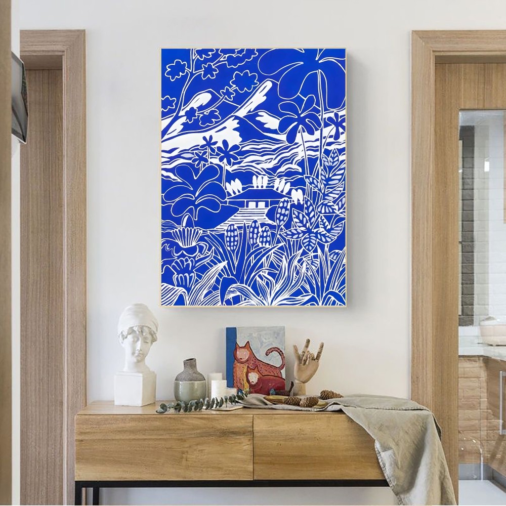 Pôster abstrato Klein azul sim - Badminton Poster avaliação e preço